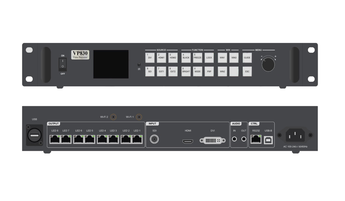 Huidu HD-VP830-TP 2-in-1 LED Display Video Processor