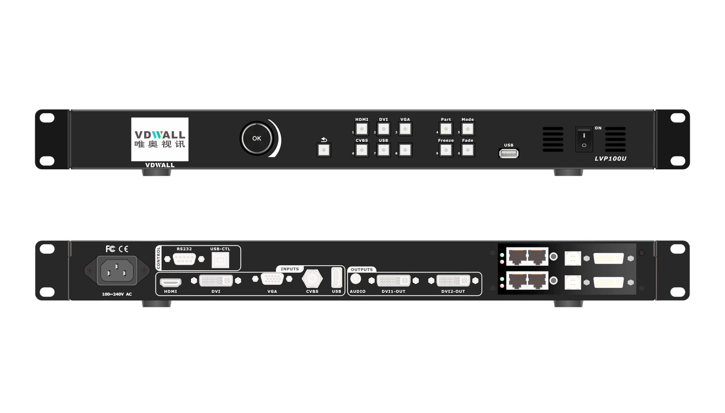 VDWALL LVP100U Cost-effective USB ports Led screen video processor
